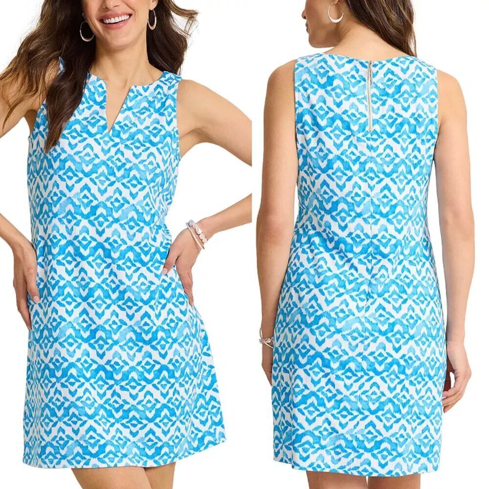 Tommy Bahama NWT Darcy Coastal Tiles Sleeveless Dress in Como Blue, size S - Picture 1 of 14